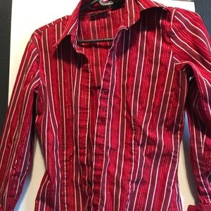 Red/white NY&Co shirt size XS